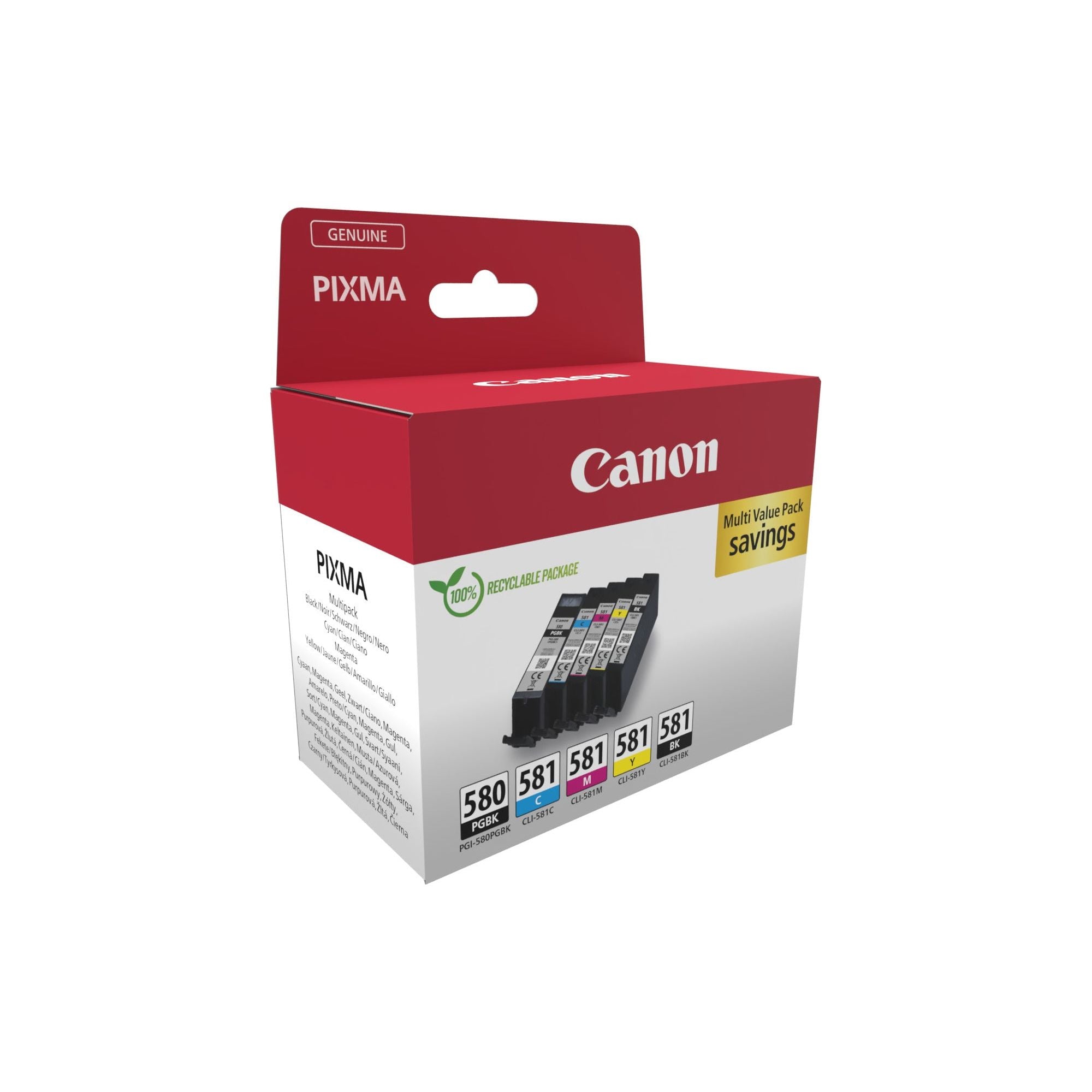 Canon 2078C007 ink cartridge 5 pc(s) Original svart, blátt, blátt, rautt, gult