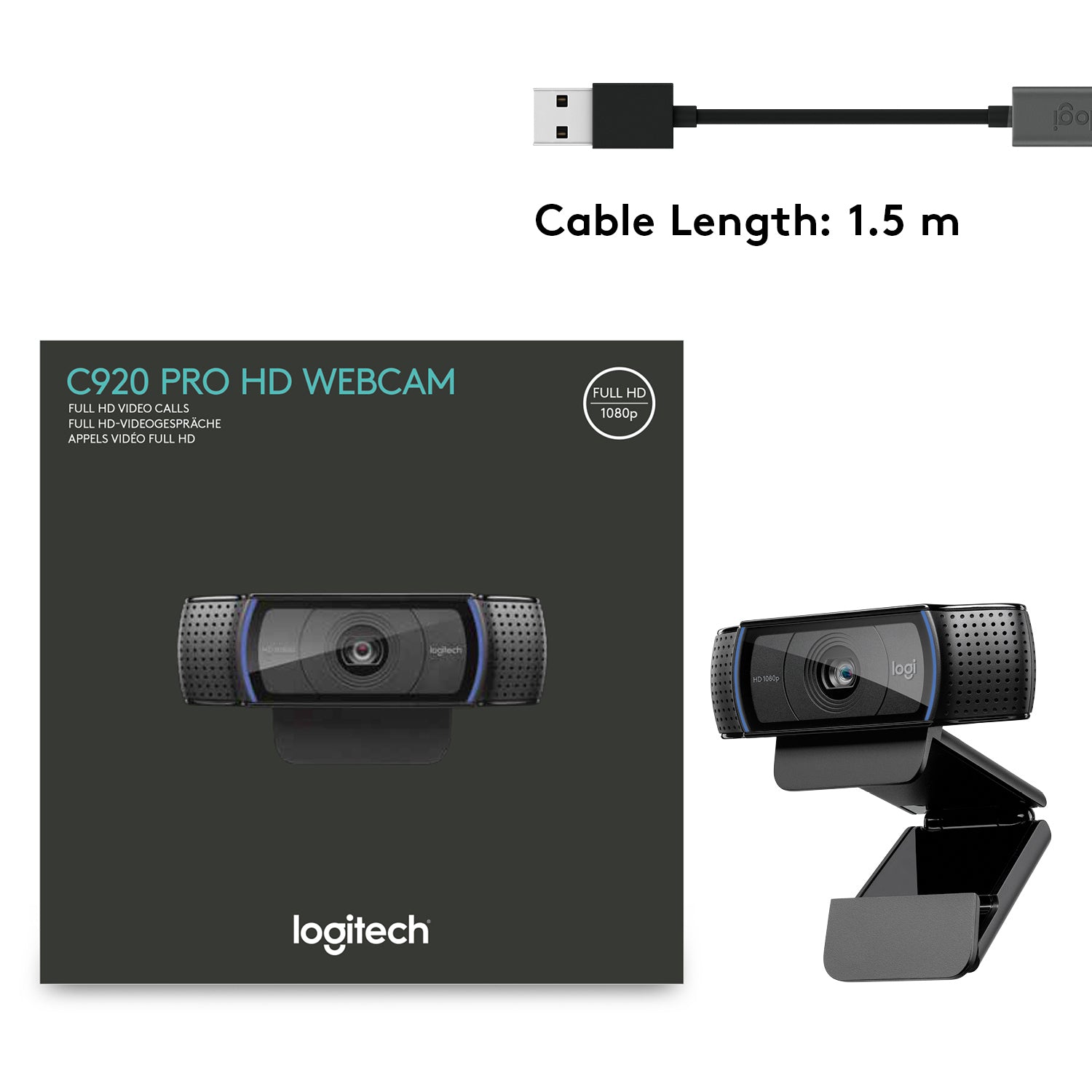 Logitech Webcam 960-001055 / C920 Pro Black