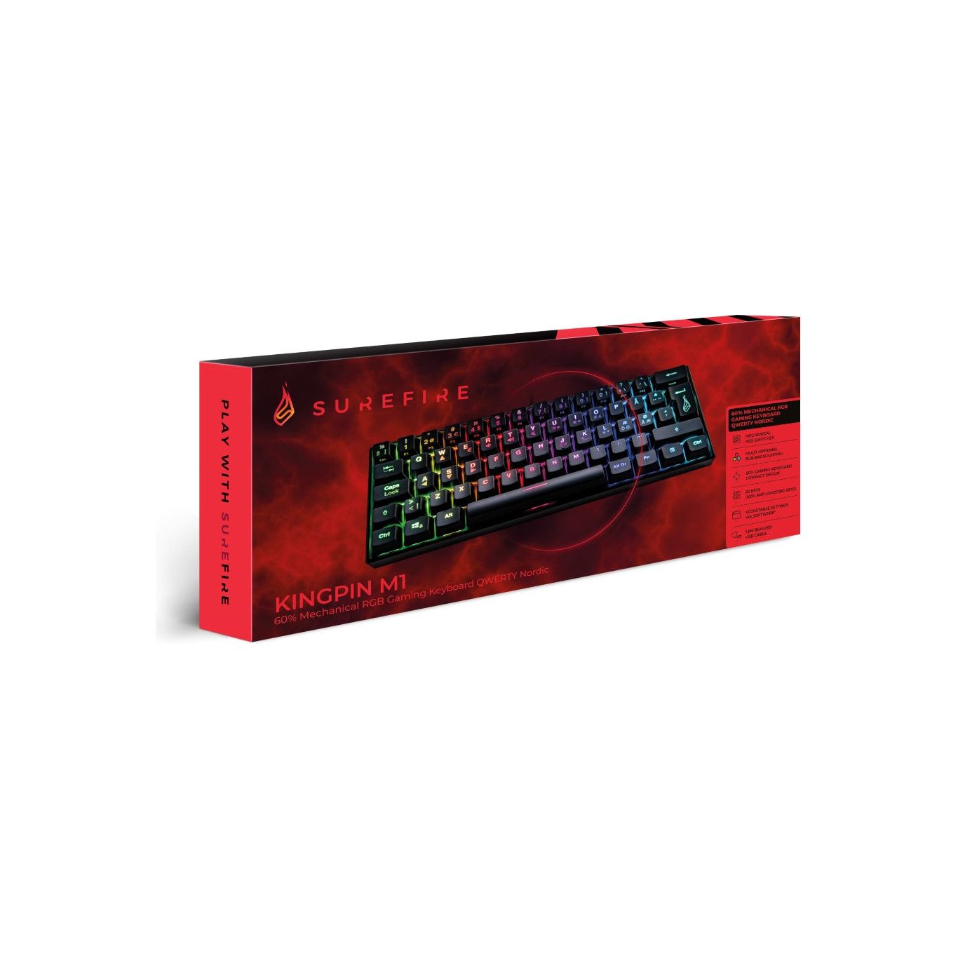 SUREFIRE KingPin M1 Mech. Gaming RGB Keyboard QWERTY Nordic