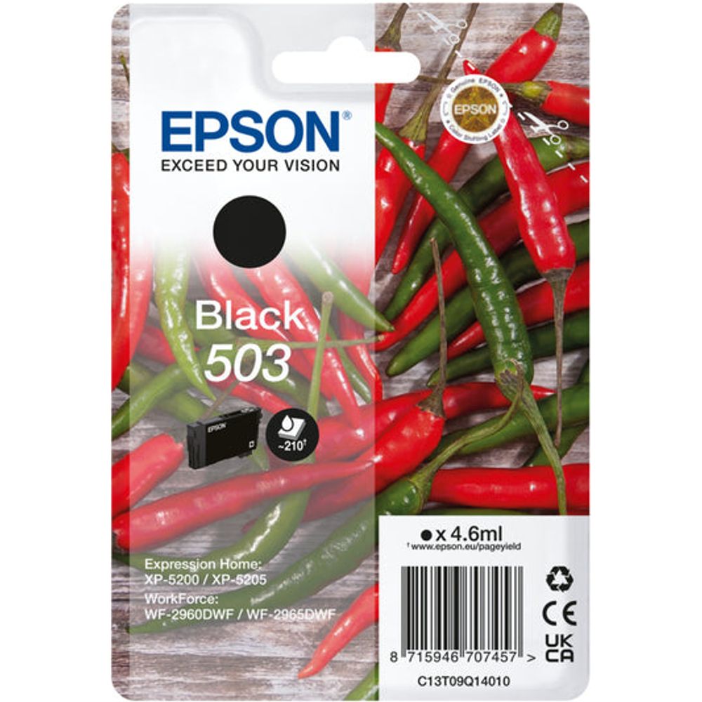 EPSON 503 blekhylki svart C13T09Q14010 Epson XP-5200