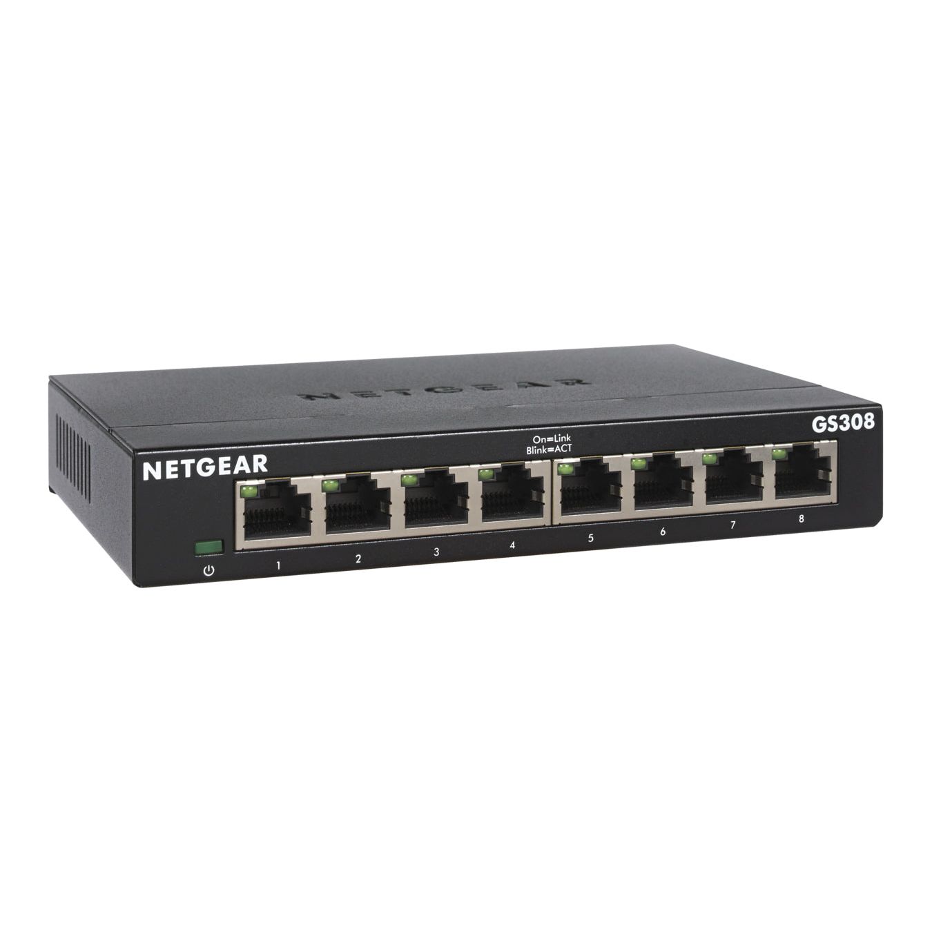 NETGEAR GS308-300PES network switch Unmanaged L2 Gigabit Ethernet (10/100/1000) Black