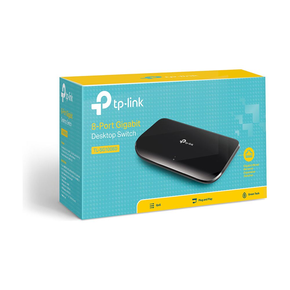 TP-Link TL-SG1008D network switch Unmanaged Gigabit Ethernet (10/100/1000) Black