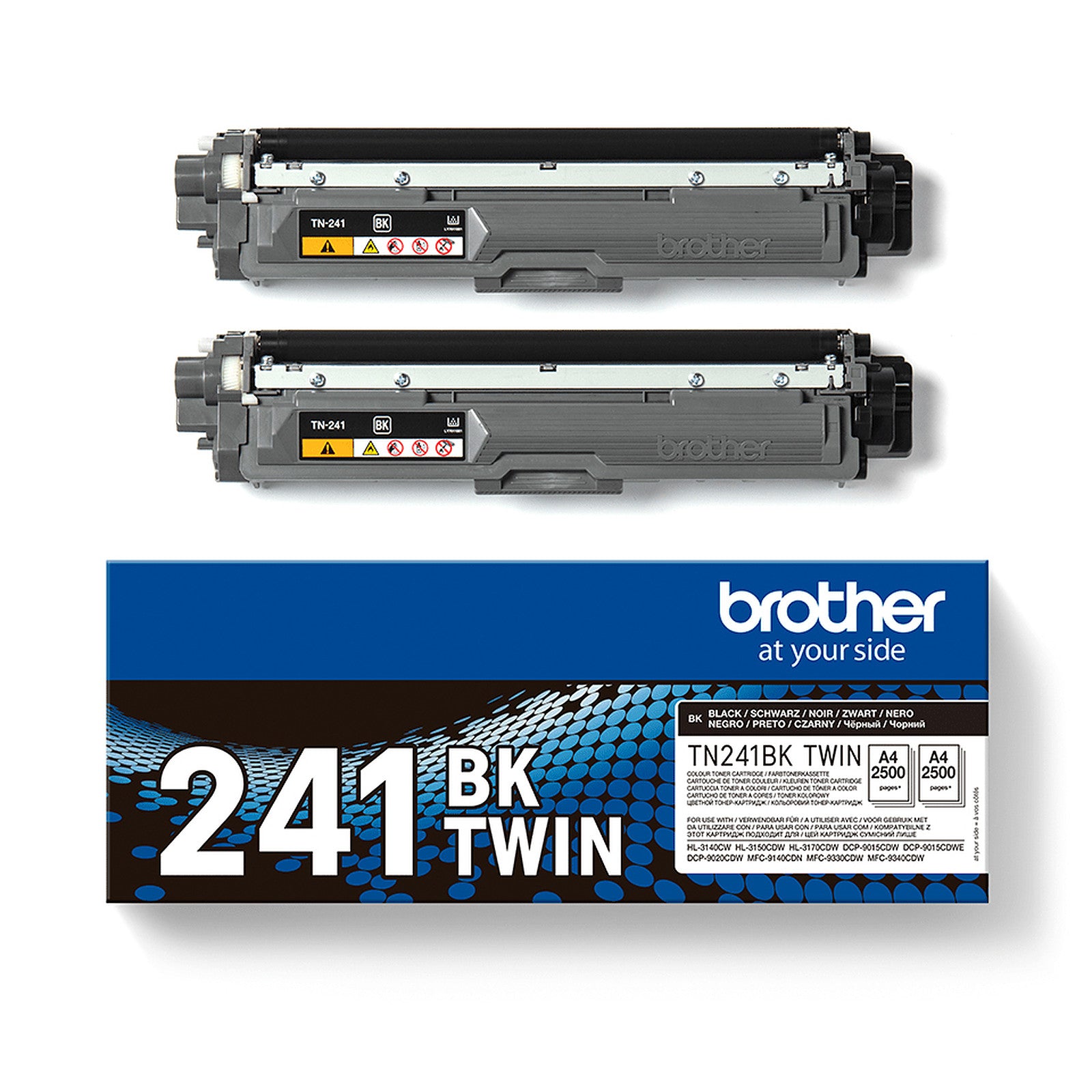 Brother TN-241BKTWIN (Prentar: 2 x 2,500 síður) svart dufthylkis - Twin Pack