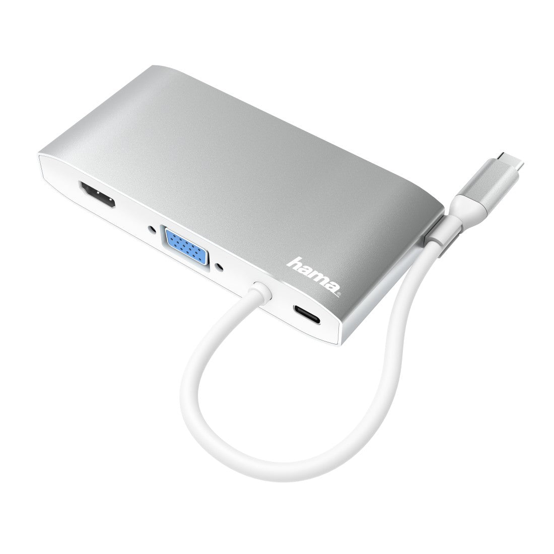 Hama 00200111 laptop dock/port replicator USB 3.2 Gen 1 (3.1 Gen 1) Type-C Silver, White