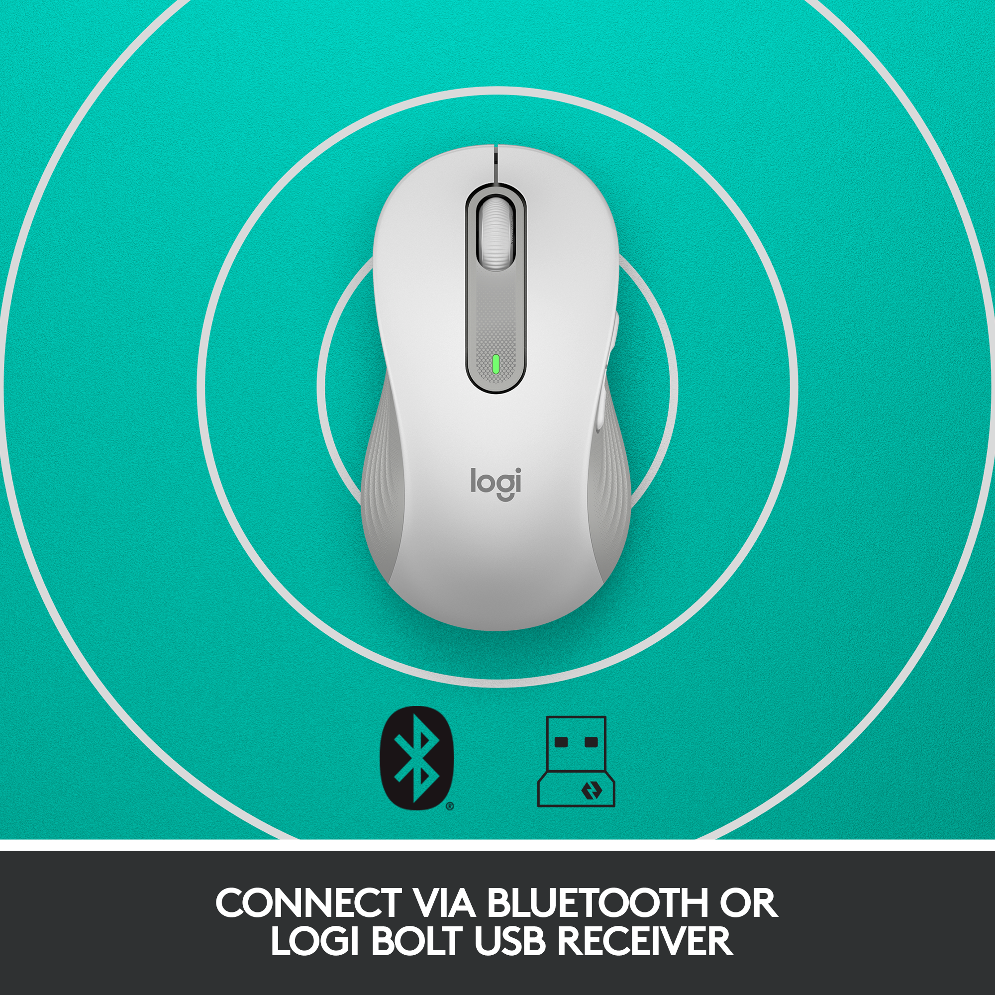 Logitech Signature M650 L þráðlaus mús Left, Off-white