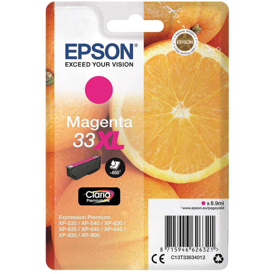 Epson C13T33634012 33XL rautt Ink 9ml